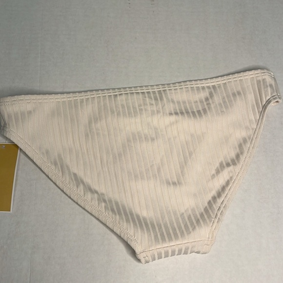 MICHAEL MICHAEL KORS RIBBED CREAM/BEIGE BIKINI MEDIUM - Picture 11 of 16